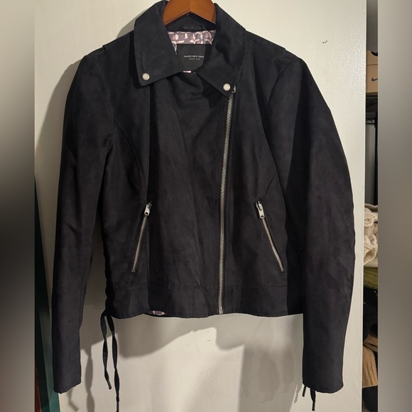 Marc New York Faux Suede Moto Jacket - Picture 1 of 7